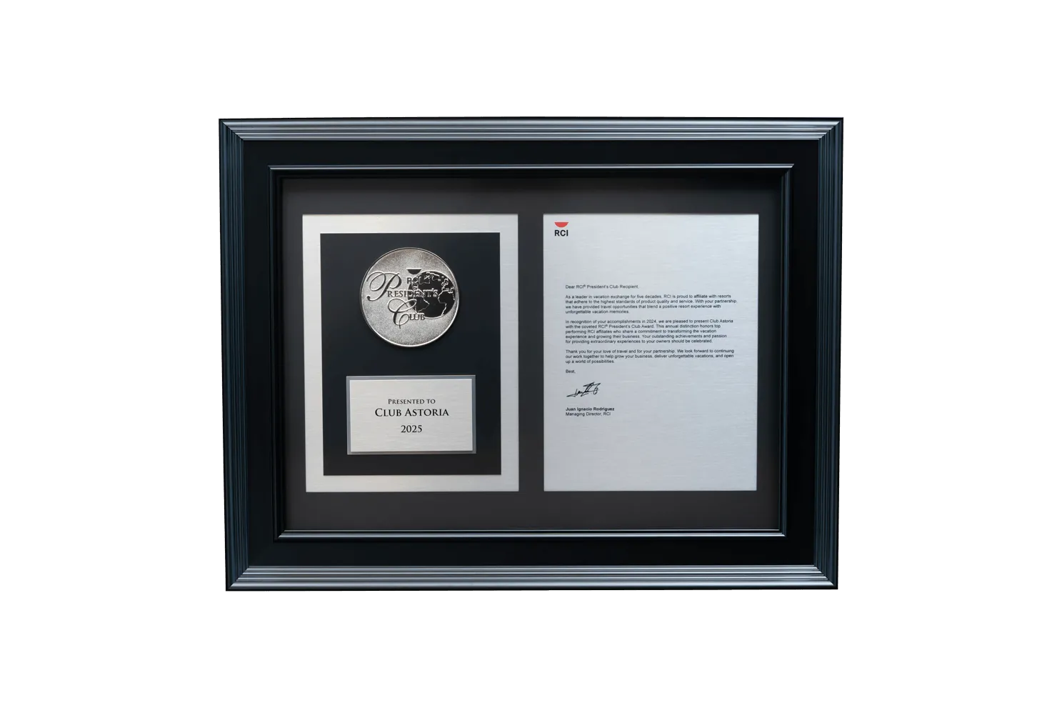 President's Club Award